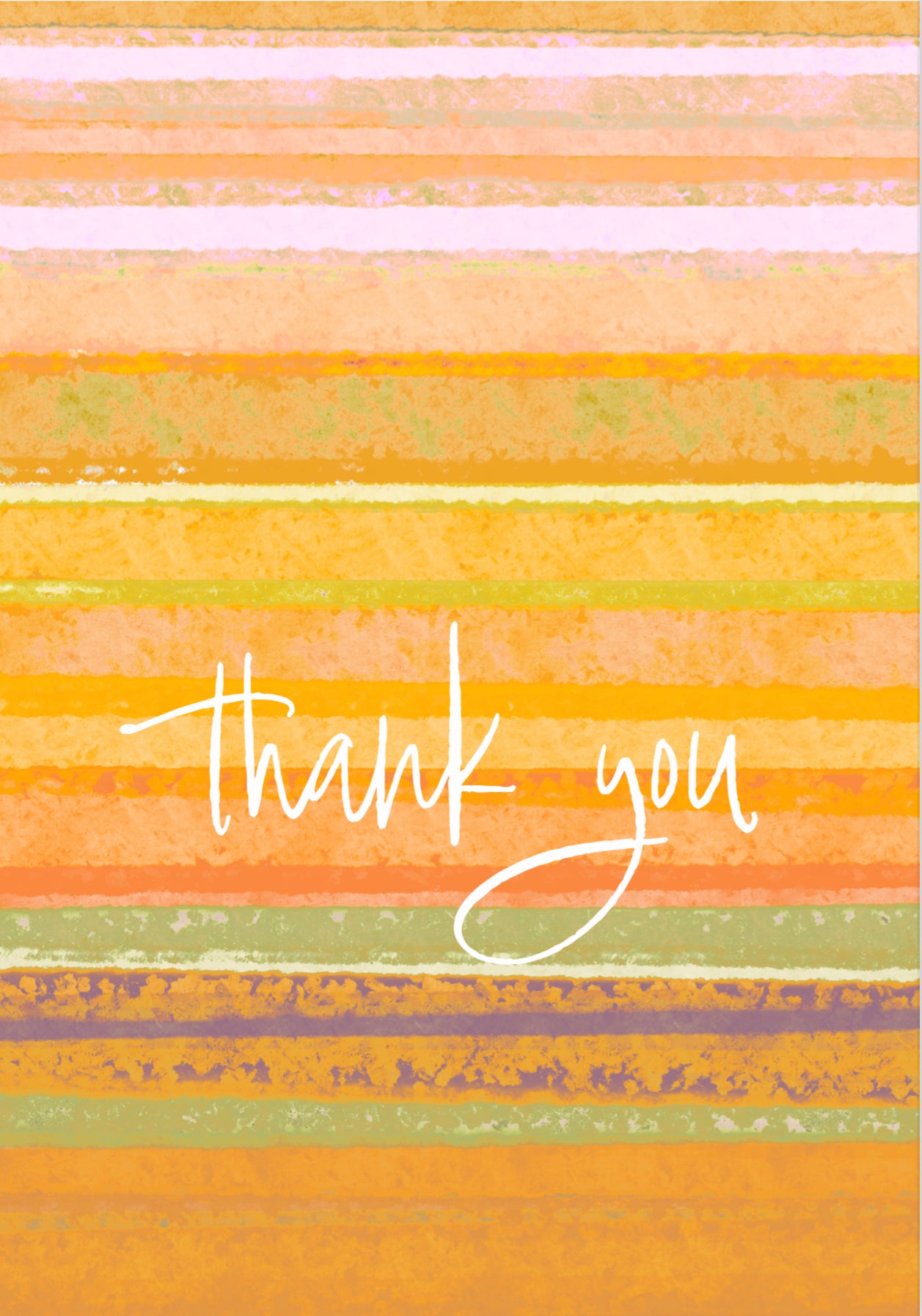 Thank You cards - Cool Blues and Sunset Oranges