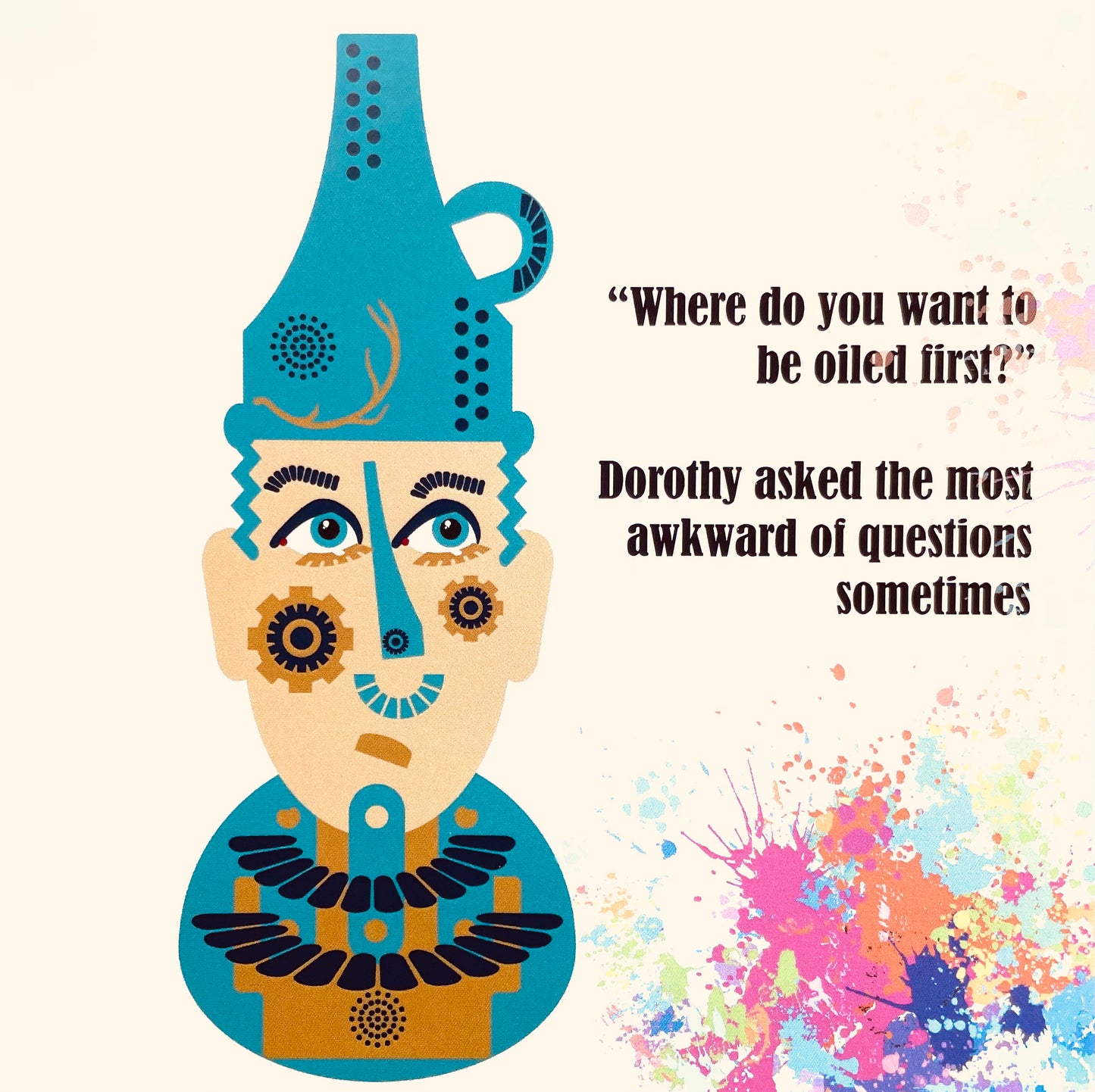 Funny Tin Man Greetings Card