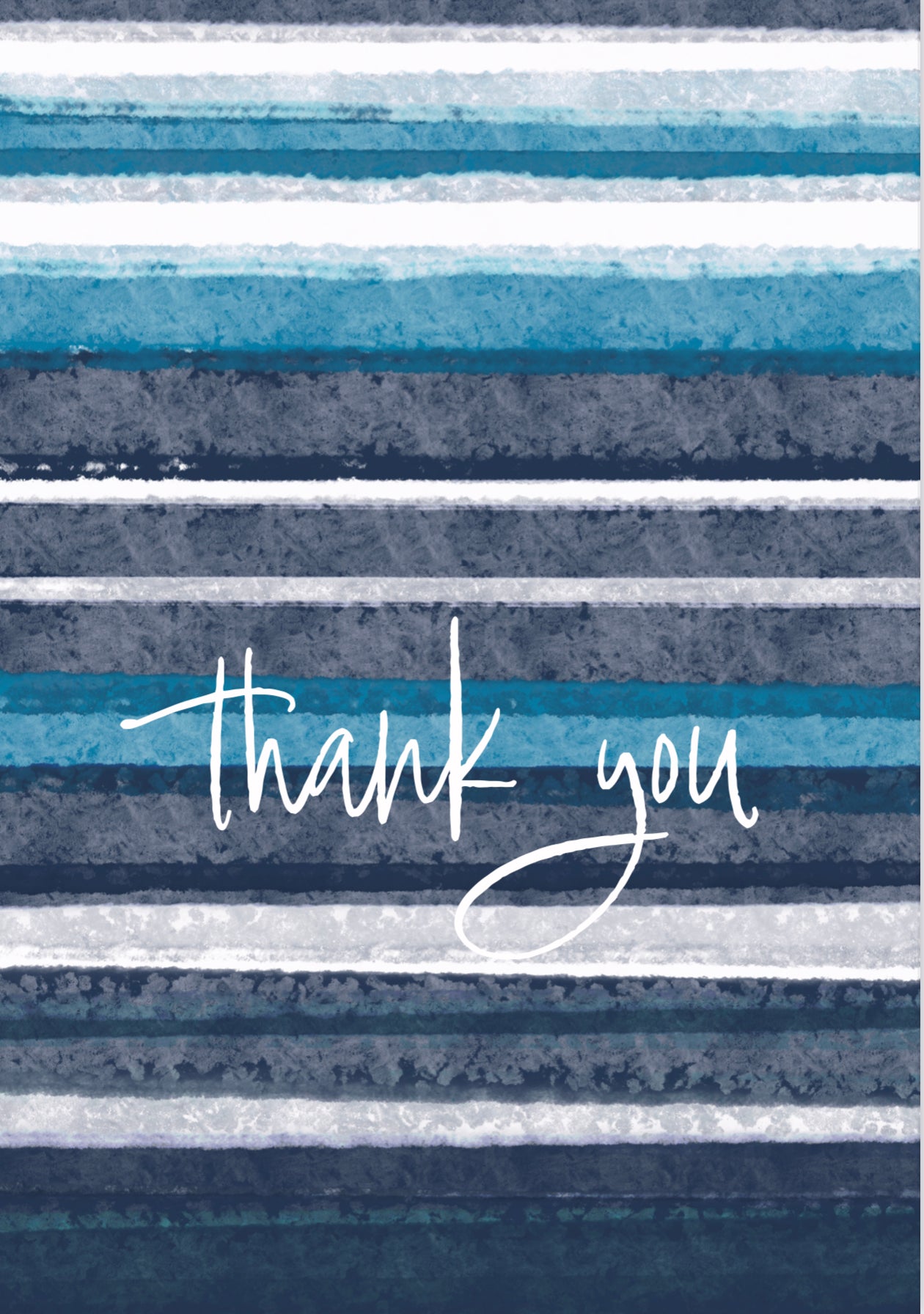 Thank You cards - Cool Blues and Sunset Oranges