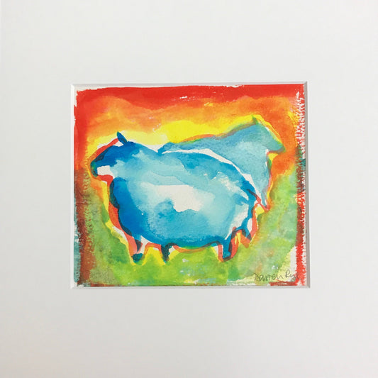 Sheep - Gouache/Watercolour painting
