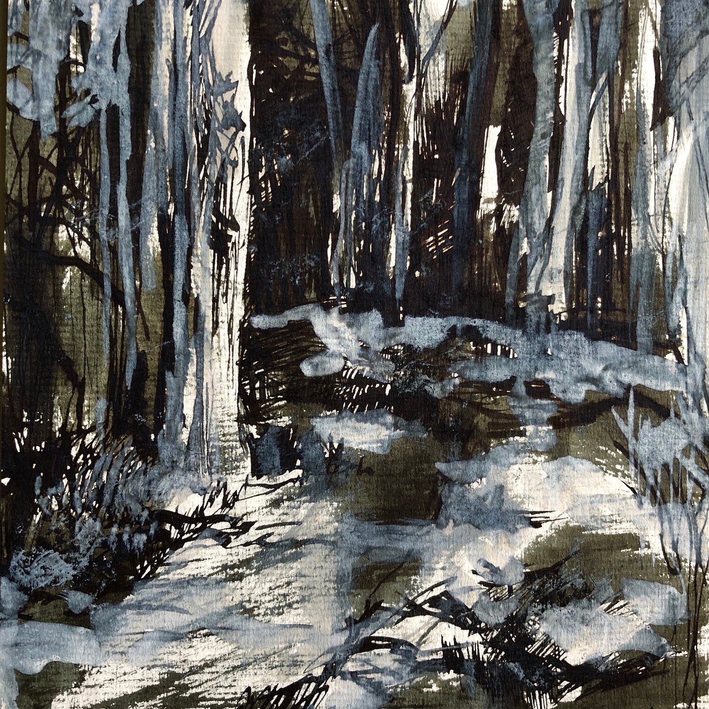 Winter Woodland - Ink Drawing