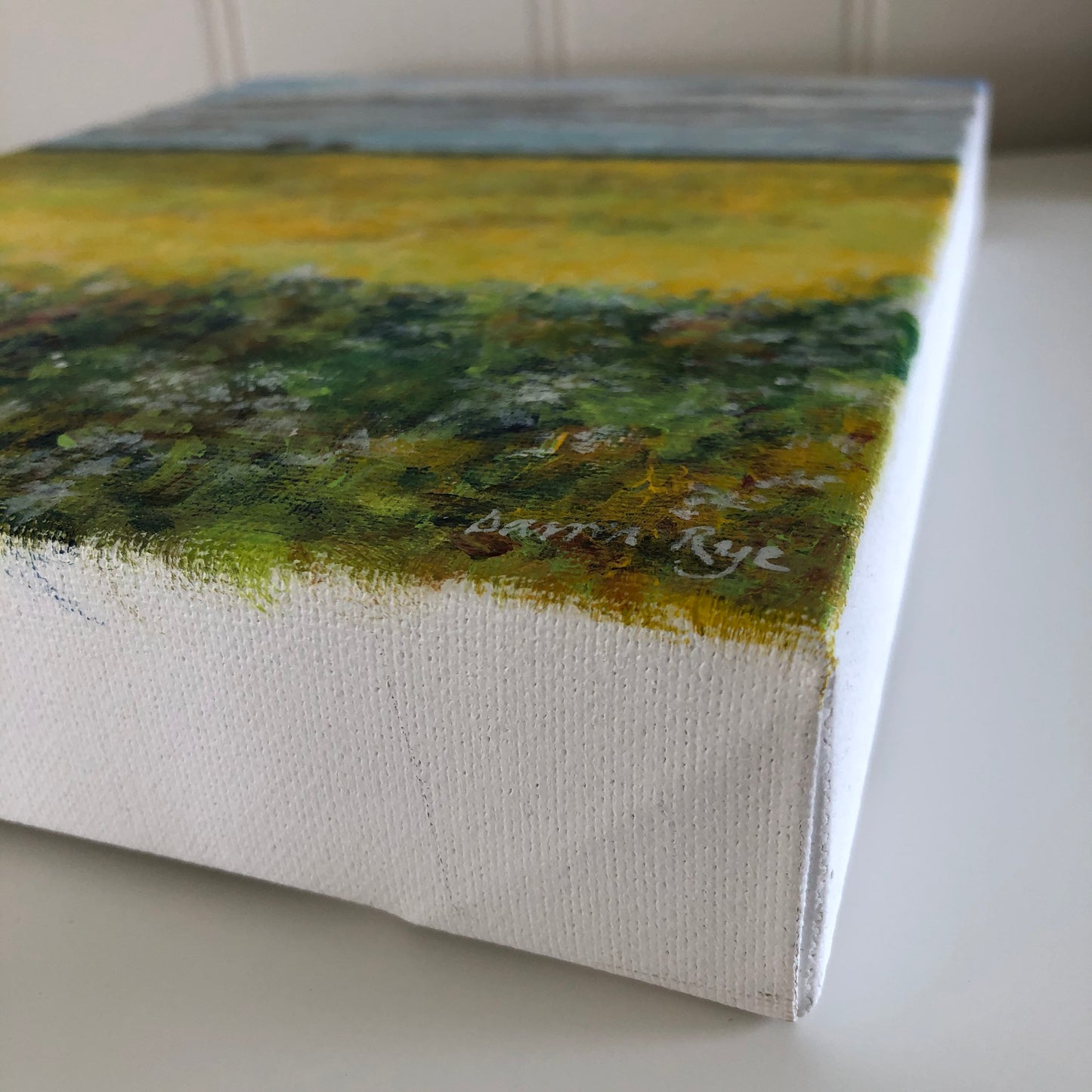 Norfolk Oilseed Rape Field - deep canvas acrylic painting