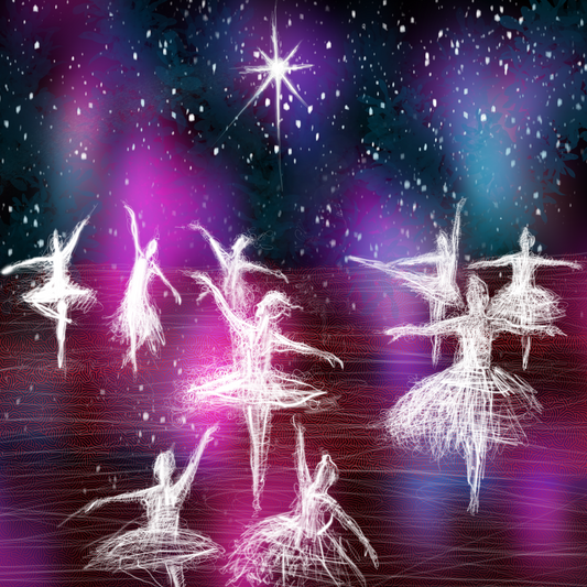 Nine Ladies Dancing Christmas Card