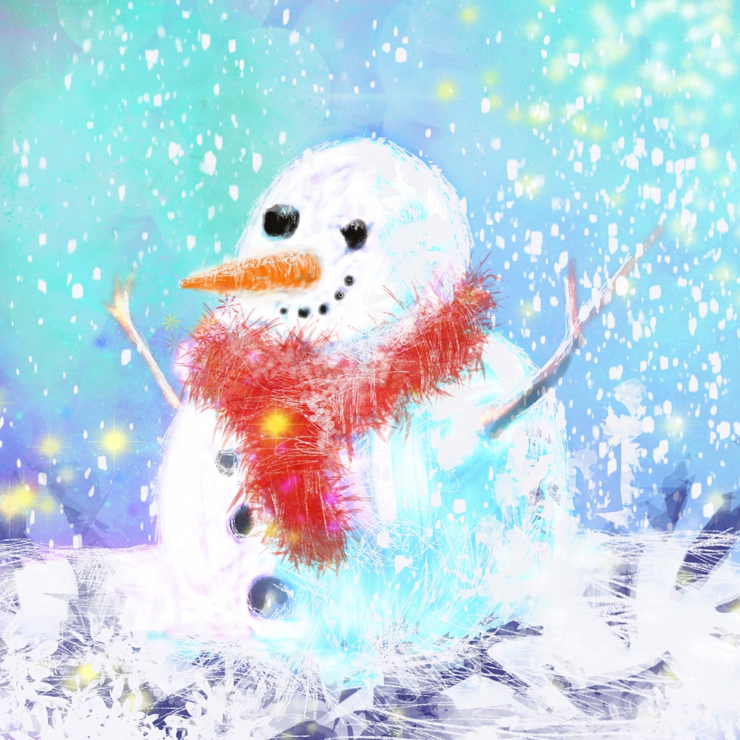 Festive Snowman Christmas Card